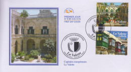 Enveloppe   FDC   1er   Jour    FRANCE    Capitale   Européenne  :  LA  VALETTE   2017 - 2010-2019