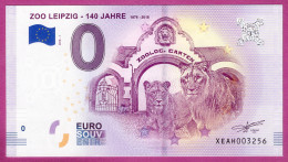 0-Euro XEAH 2018-1 ZOO LEIPZIG - 140 JAHRE 1878-2018 - Privéproeven