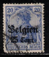 BELGIUM Scott # N4 Used - German Occupation WWI - German Stamp Overprinted - OC38/54 Belgian Occupation In Germany