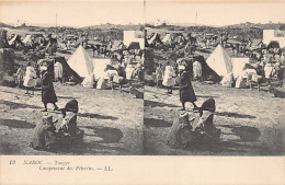 Maroc - TANGER - Campement De Pélerins - CARTE STÉRÉO - Ed. Lévy L.L. 13 - Tanger