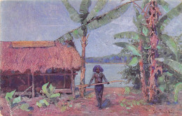 German New Guinea - Deutsch-Neu-Guinea - Papuan Native, From A Painting By Prof. Peter Paul Müller - Publ. Kolonialkrieg - Papoea-Nieuw-Guinea