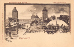 STRASBOURG - Aux Ponts Couverts - Illustration A. Roerttge - Strossburjer Kuennschlerposchkarte - Ed C.A. Vomhoff - Strasbourg