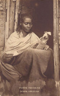 Ethiopia - Abyssinian Woman Spining Cotton - REAL PHOTO - Publ. Unknown  - Etiopia