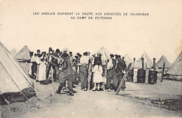 Greece - English Troops Distribute Soup To Disaster Victims At Zeitenlik Camp - Grecia