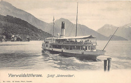 Vierwaldstättersee (LU) Dampfer Unterwalden - Verlag E. Goetz 1721 - Autres & Non Classés