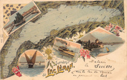 Souvenir Du Lac Léman (GE) Carte Litho - Ed. Carl Künzli 2208 - Otros & Sin Clasificación