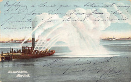 Usa - NEW YORK CITY - Fire Boat In Action - Publ. H. C. Leighton Co. 502 - Manhattan