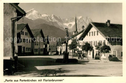 73334288 Partenkirchen Dorfpartie Mit Florianbrunnen Partenkirchen - Garmisch-Partenkirchen