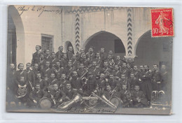 Armée D'Afrique - Musique Du 1er Régiment De Zouaves à Alger Le 10 Janvier 1908 - CARTE PHOTO - Ed. Inconnu  - Andere & Zonder Classificatie