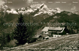 73334266 Eckbauer Alm Mit Wettersteingebirge Und Zugspitze Eckbauer Alm - Garmisch-Partenkirchen