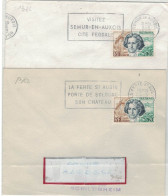 2 LETTRES YT 1382 SSL/ FAG DE  SEMUR EN AUXOIS/ LA FERTE ST AUBIN - 1960-.... Cartas & Documentos