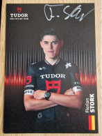 Card Florian Stork - Team Tudor - 2024 - Original Signed - Cycling - Cyclisme - Ciclismo - Wielrennen - Ciclismo