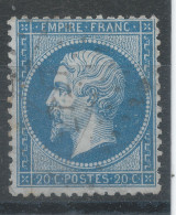 Lot N°83209   N°22, Oblitéré PC Du GC 2727 ONZAIN(40) Ou PC 2727 RORBACH(55), Indice 9 - 1862 Napoleone III