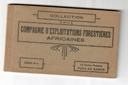 Gabon - Compagnie D'Exploitations Forestières (C.E.F.A.) - Série N°4 - Carnet De 12 Cartes Postales - Ed. C.E.F.A. - Gabón