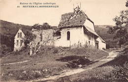 France - METZERAL (68)  Ruines De L'église Catholique - Carte éditée Par Le Souvenir Alsacien En 1937 Et Signé Par Le Cu - Sonstige & Ohne Zuordnung