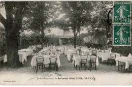 FONTAINEBLEAU: Jardin-restaurant De Mercedes Hôtel - état - Fontainebleau