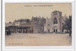 BIARRITZ : Place Et Eglise Saint-eugenie (toillée) - Etat - Biarritz