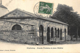 CHALINDRE : Grande Fontaine Et Place Mettrier - Tres Bon Etat - Chalindrey