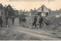 ASSIS-sur-SERRE : Apres Le Bombardement, Rue De Remies - Tres Bon Etat - Autres & Non Classés