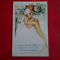 ILLUSTRATEUR L A ROSE DE NOEL FEMME ART NOUVEAU PUB LA BELLE JARDINIERE - 1900-1949