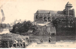 PONT L'EVEQUE - La Touques Et L'Eglise - Très Bon état - Pont-l'Evèque