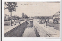 ANCY-le-FRANC : L'ecluse Du Canal De Bourgogne (toillée) - Tres Bon Etat - Ancy Le Franc