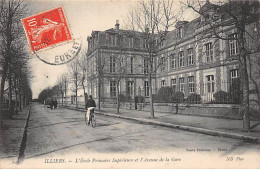 ILLIERS - L'Ecole Primaire Supérieure Et L'Avenue De La Gare - Très Bon état - Illiers-Combray