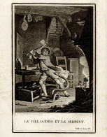 ST-FR Le Villageois Et Le Serpent 1812 Par Jean-Michel Moreau Le Jeune - Stampe & Incisioni