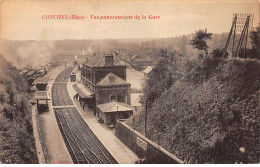 CONCHES - Vue Panoramique De La Gare - Très Bon état - Conches-en-Ouche