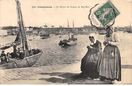 CONCARNEAU - Le Départ Du Bateau De Beg Meil - Très Bon état - Concarneau