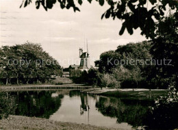 73333148 Norderney Nordseebad Windmuehle Teich Norderney Nordseebad - Norderney