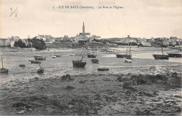 ILE DE BATZ - Le Port Et L'Eglise - Très Bon état - Ile-de-Batz