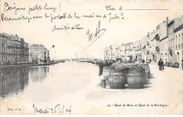 CETTE - Quai De Bosc Et Quai De La Bordigue - état - Sete (Cette)