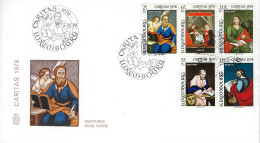 Luxembourg - Luxemburg - Lettre        Caritas  1978   Peintures Sous Verres - Brieven En Documenten