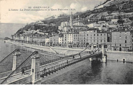 GRENOBLE - L'Isère - Le Pont Suspendu Et Le Quai Perrière - Très Bon état - Grenoble