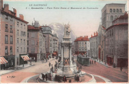 GRENOBLE - Place Notre Dame Et Monument Du Centenaire - Très Bon état - Grenoble