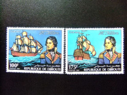 56 REPUBLIQUE DJIBOUTI 1981 / ALMIRANTE HORATIO NELSON / BARCOS / YVERT 537 / 538 ** MNH - Barche