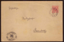 Allemagne Wurtemberg Entier Postal Ganzasche Service Cachet 1896  Lettre Brief Cover Stadtpflege Gmund - Postal  Stationery