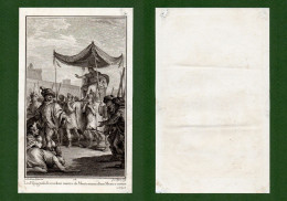 ST-FR Les Espagnols Se Rendent Maitre De Montezuma Jean-Michel Moreau 1780 - Estampas & Grabados