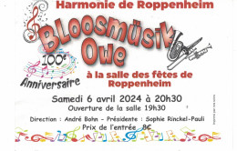 BLOOSMUSIK OWE HARMONIE DE ROPPENHEIM CARTE D'ENTRE (  Lot 435b ) - Tickets - Vouchers