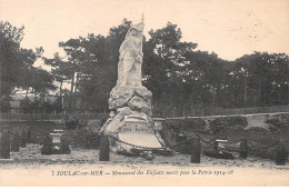 SOULAC SUR MER - Monument Des Enfants Morts Pour La Patrie 1914 18 - Très Bon état - Soulac-sur-Mer