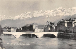 GRENOBLE - Le Pont De L'Hôpital Et La Chaîne Des Alpes - Très Bon état - Grenoble