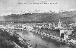 GRENOBLE - Vue Générale Et La Chaîne Des Alpes - Très Bon état - Grenoble