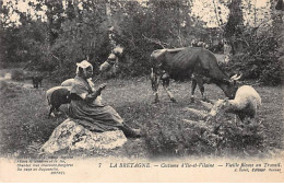 LA BRETAGNE - Costume D'Ile Et Vilaine - Vieille Fileuse Au Travail - Très Bon état - Autres & Non Classés