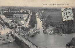 AGDE - L'Hérault Et Le Canal - Très Bon état - Agde