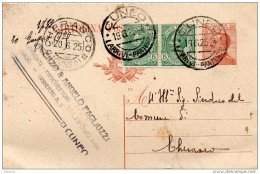 1925  CARTOLINA CON ANNULLO  CHERASCO CUNEO - Entiers Postaux