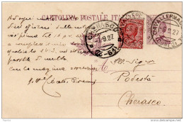 1927  CARTOLINA CON ANNULLO  CHERASCO CUNEO - Entero Postal