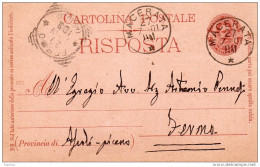 1901   CARTOLINA CON ANNULLO  MACERATA - Postwaardestukken