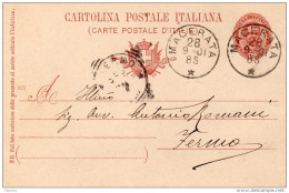 1901   CARTOLINA CON ANNULLO  MACERATA - Interi Postali