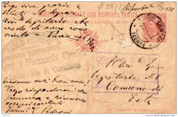 1921   CARTOLINA CON ANNULLO  LUINO COMO - Entero Postal